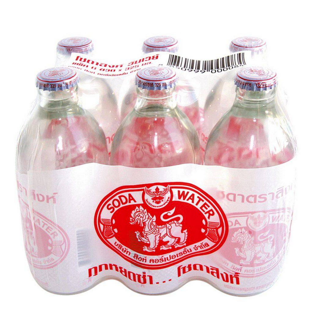 Singha Soda Water 325ml. Pack 6