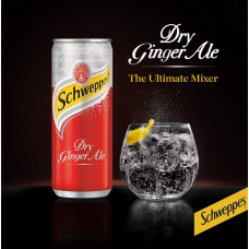 Schweppes Sparkling Dry Ginger Ale 330ml. Pack 6