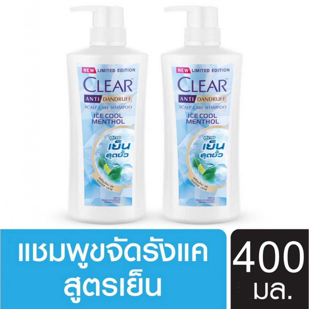 Clear Ice Cool Menthol Shampoo 400ml.