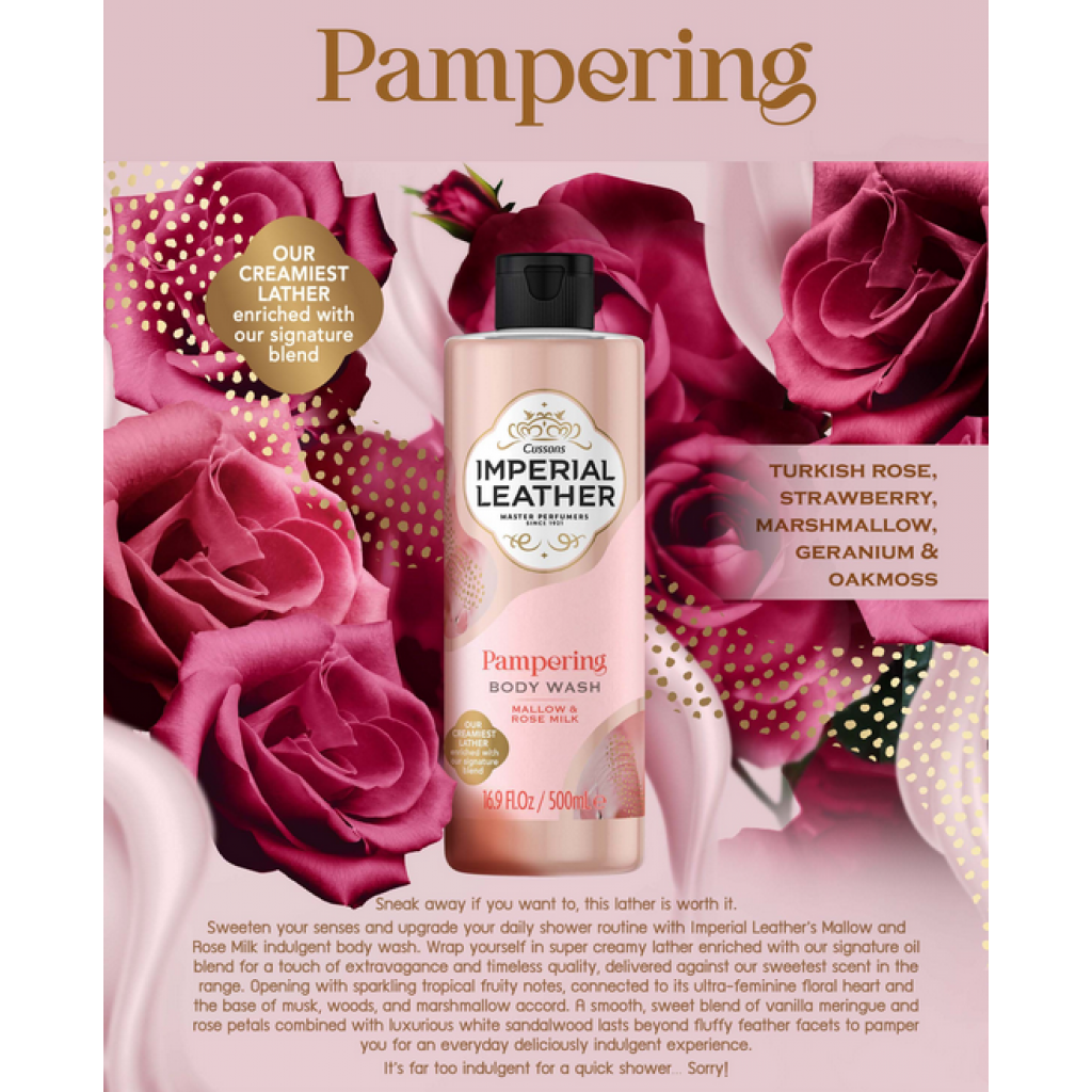 Imperial Leather Pampering Body Wash 500ml.