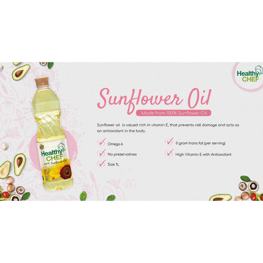 ﻿Healthy Chef Sunflower Oil 1Liter