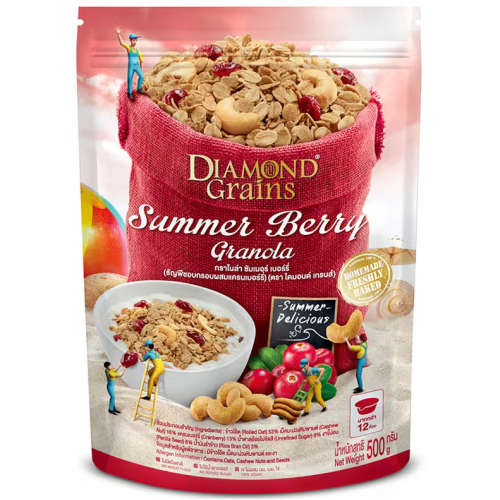 Diamondgrains Granola Summer Berry 500g.