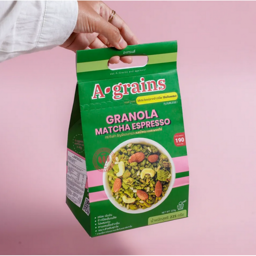 A Grains Granola Matcha Espresso 225g.