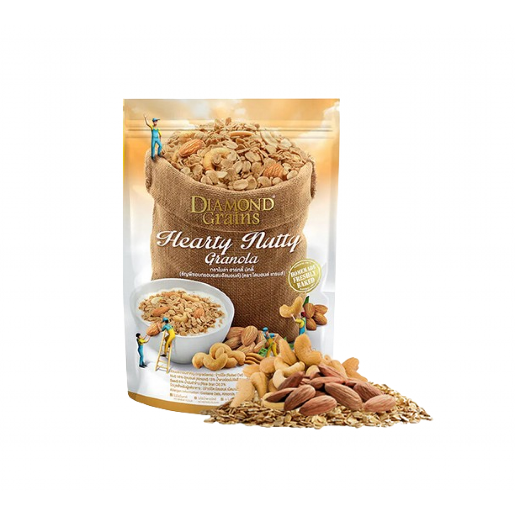 Diamondgrains Granola Hearty Nutty 500g.