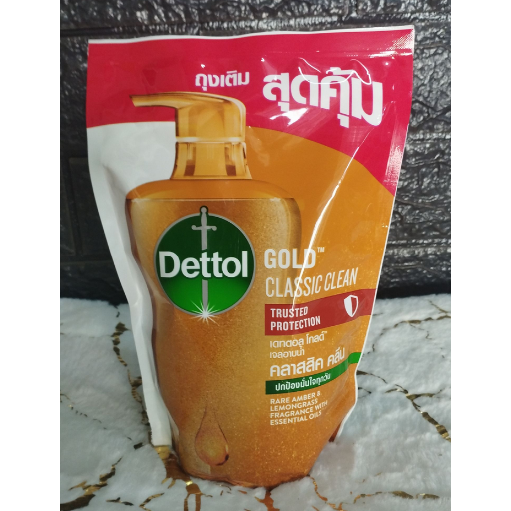 Dettol Shower Gel Gold Classic 400ml. Pack 2 Refill