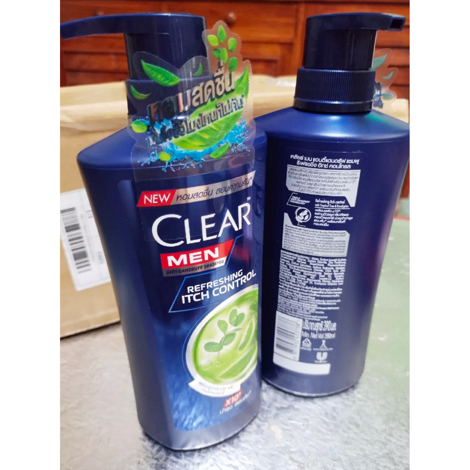 Clear Men Refreshing Itch Control Shampoo 390ml.