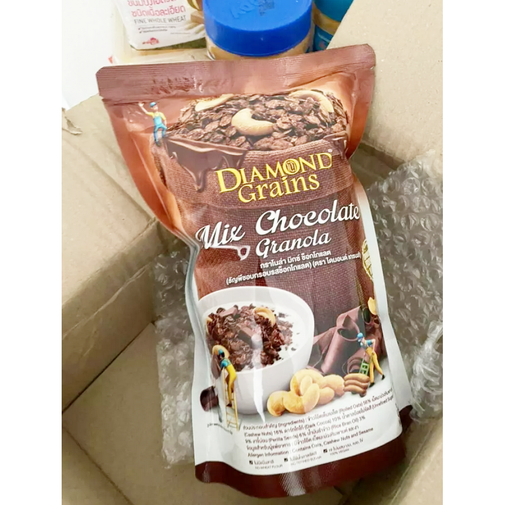 Diamondgrains Granola Dark Chocolate Granola 500g.