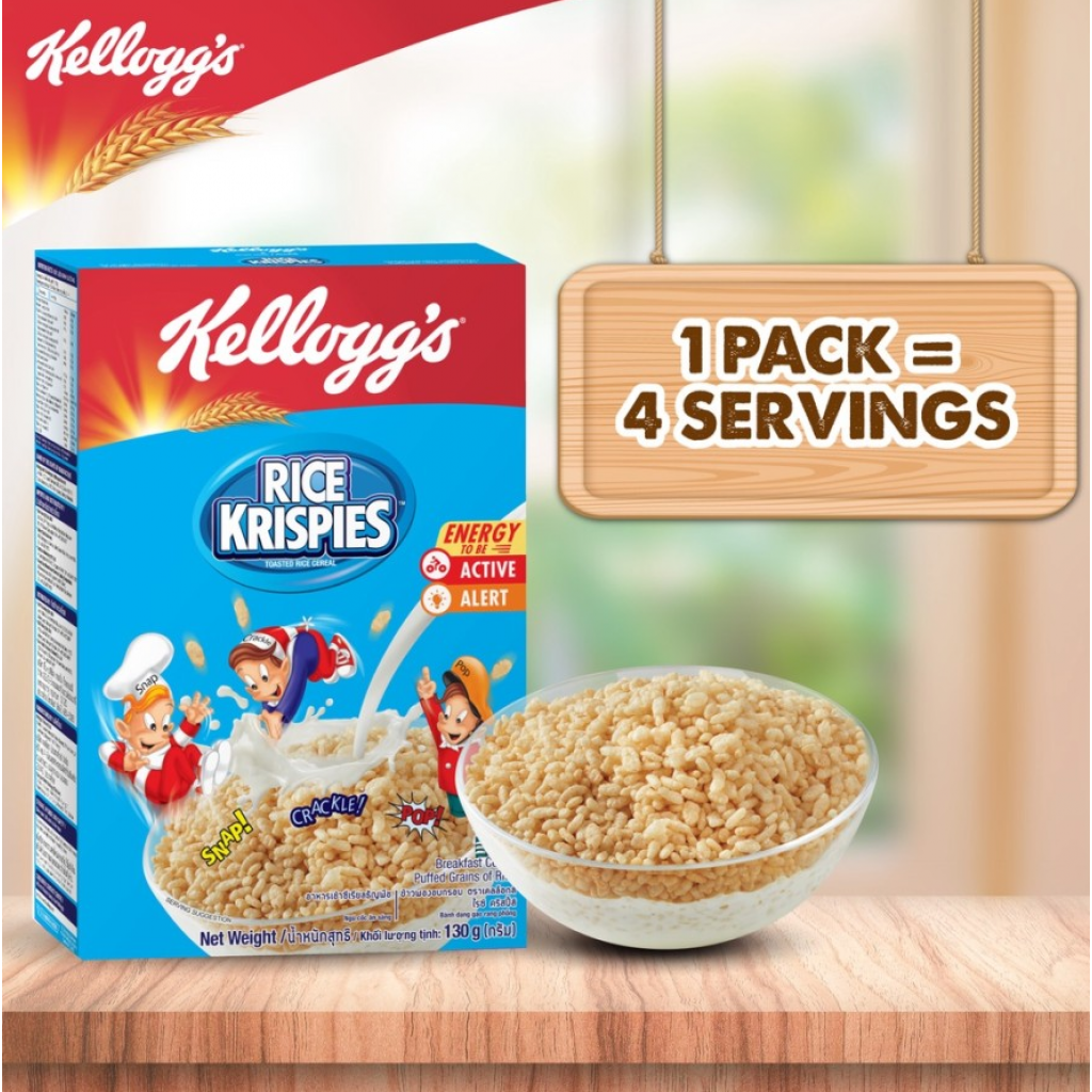 Kelloggs Rice Krispies Breakfast Cereal 130g.