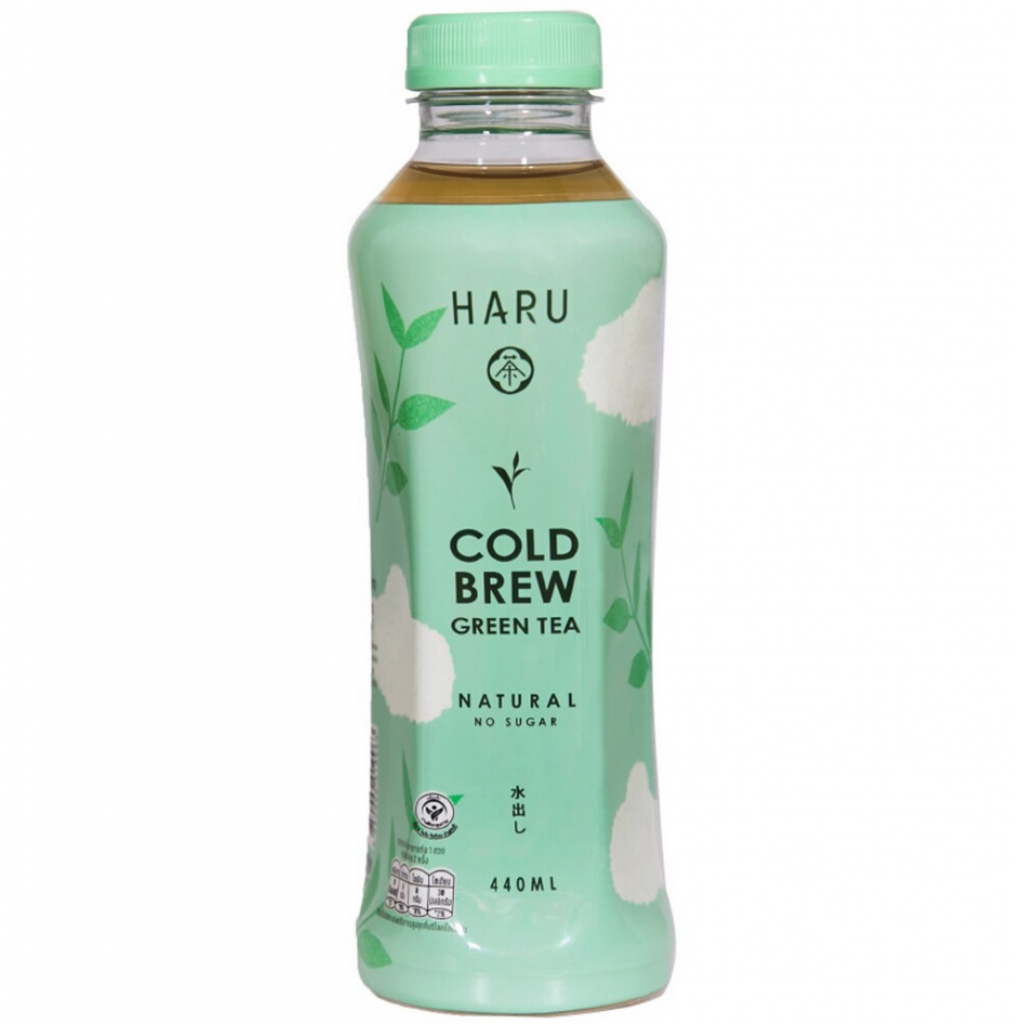 Haru Cold Brew Green Tea Drink No Sugar 440ml.