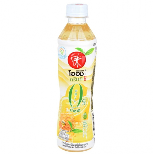 Oishi Green Tea Honey Lemon No Sugar 380ml.