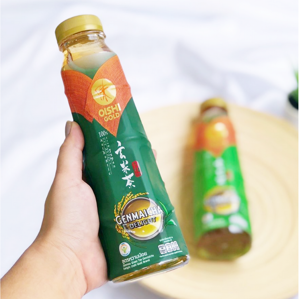 Oishi Gold Genmaicha Japanese Green Tea Drink Delight Fomula 400ml.