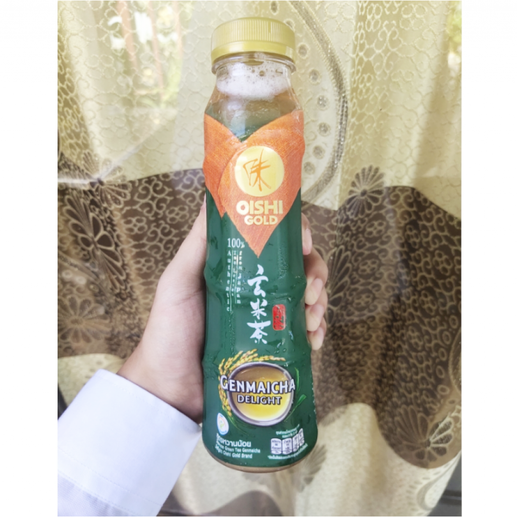 Oishi Gold Genmaicha Japanese Green Tea Drink Delight Fomula 400ml.