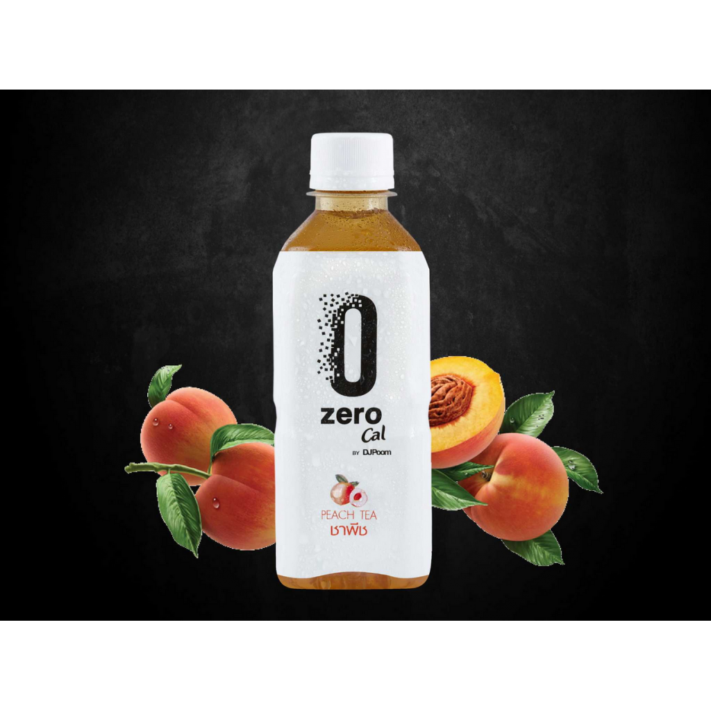 ZeroCal by DJ Poom Peach Tea 350ml.