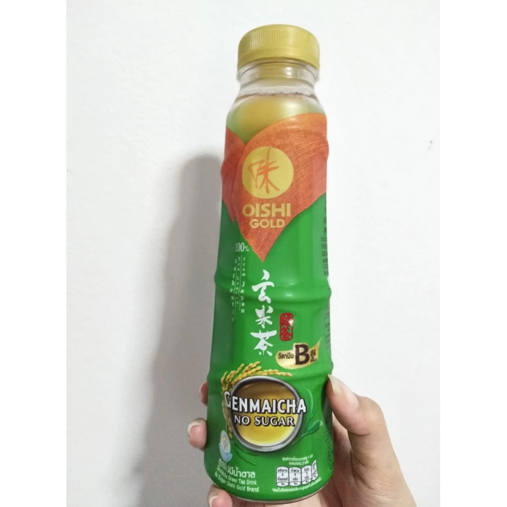 Oishi Gold Genmaicha Japanese Green Tea Drink No Sugar 400ml.