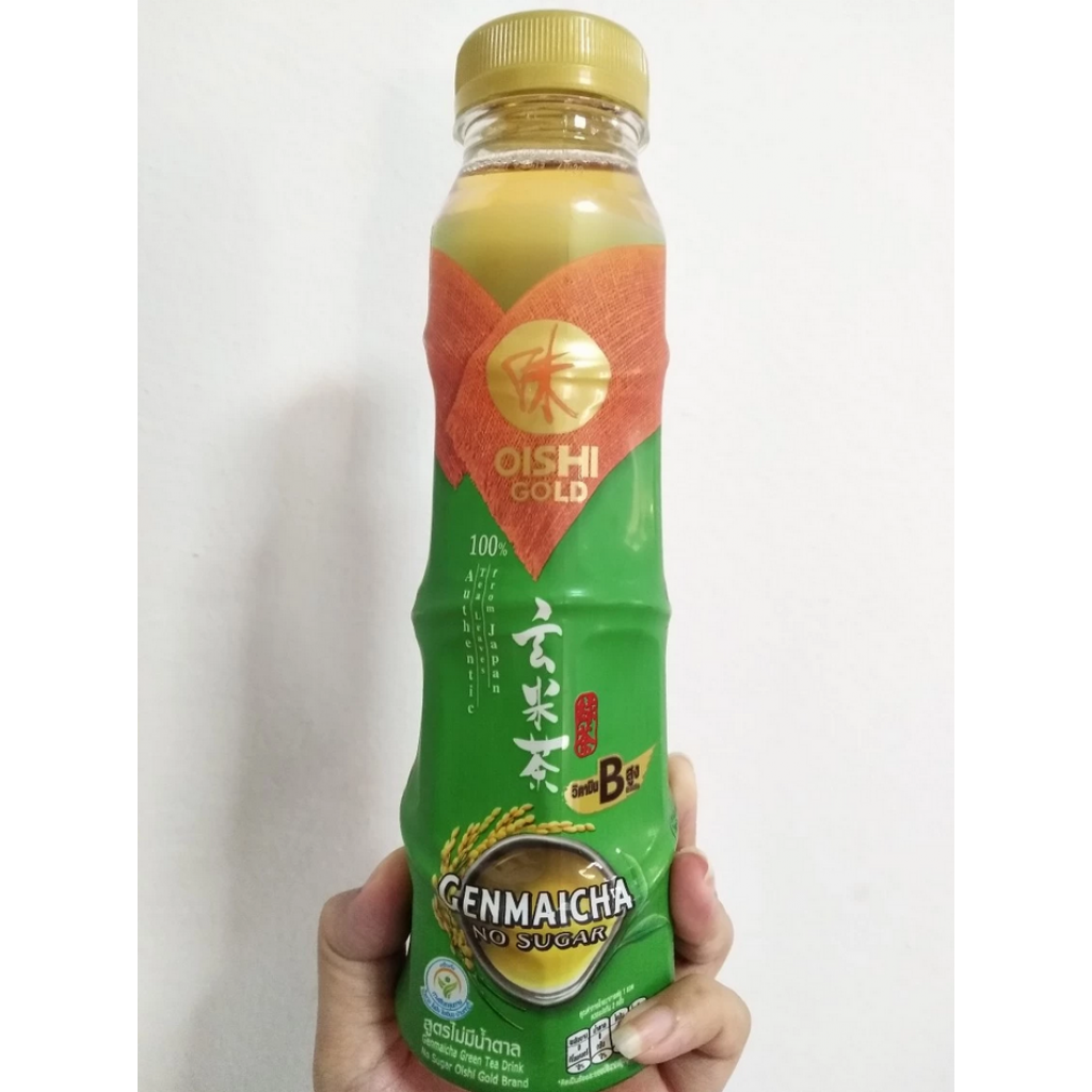 Oishi Gold Genmaicha Japanese Green Tea Drink No Sugar 400ml.