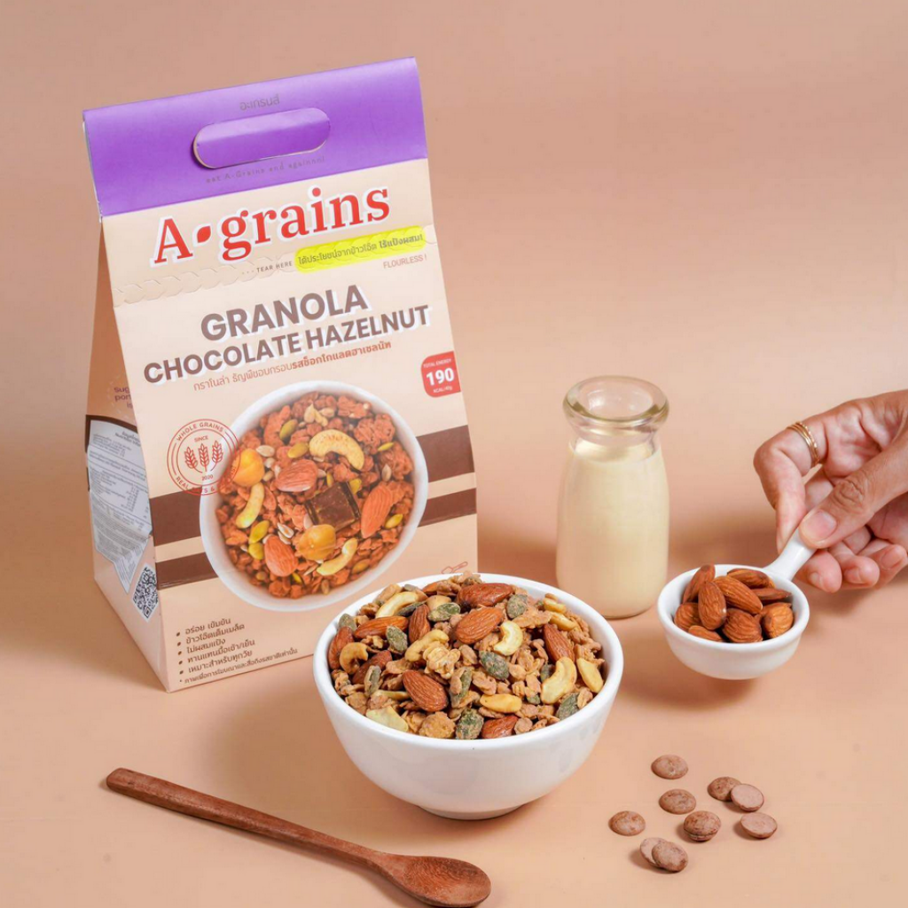 A Grains Granola Chocolate Hazelnut 225g.