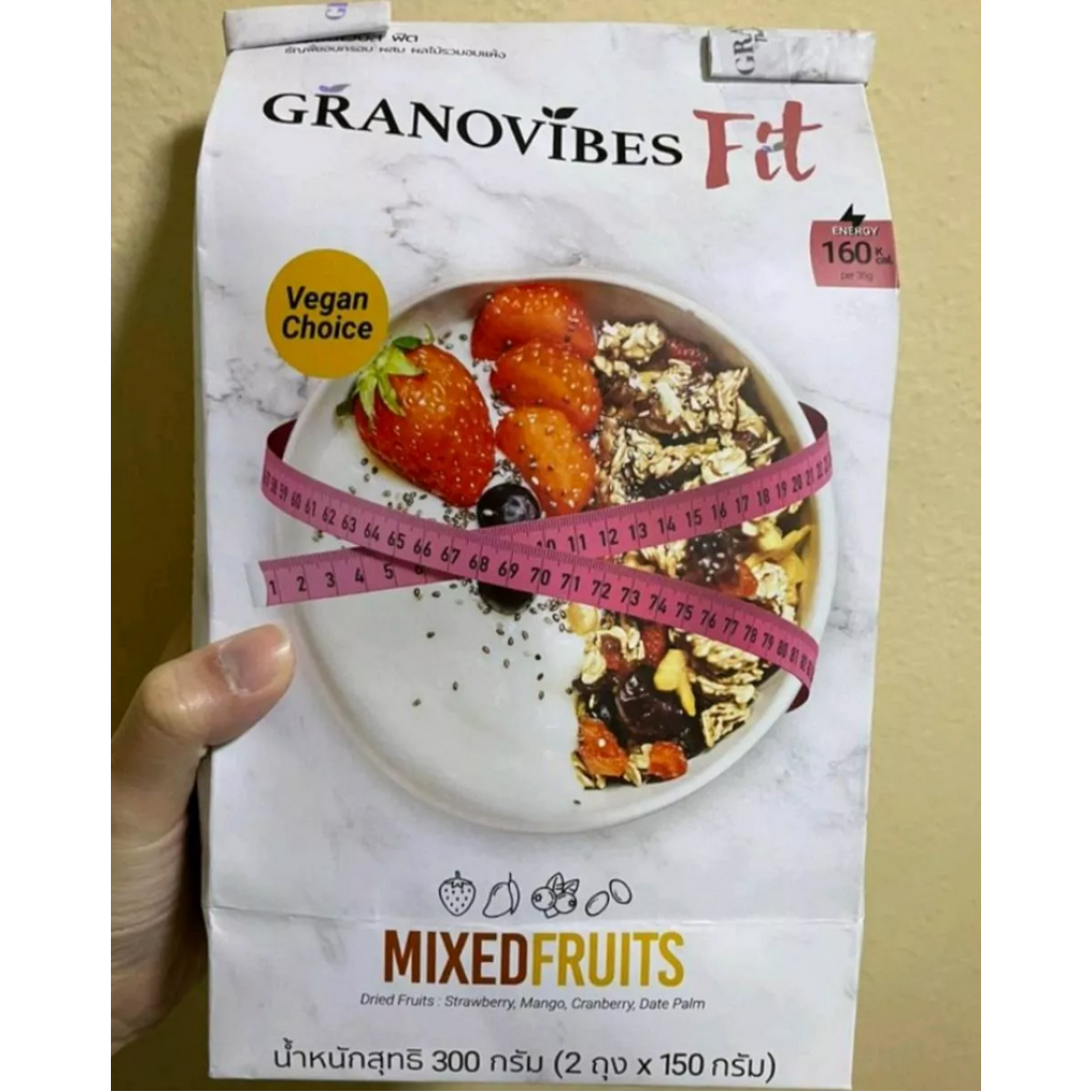 Granovibes FIt Granola Mixed Fruit 300g.