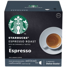 Starbucks Dolce Gusto Roast Ground Coffee Espresso Roast 12Capsules 66g.