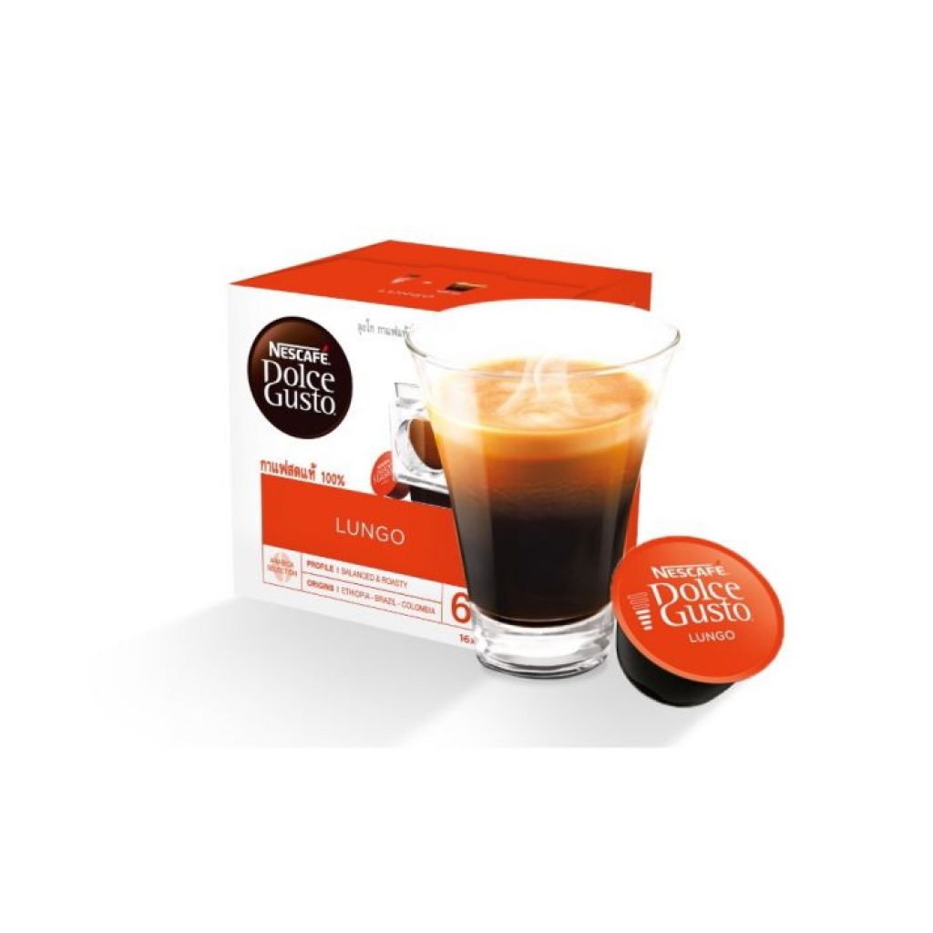 Nescafe Dolce Gusto Roast and Ground Coffee Lungo 16Capsules 104g.