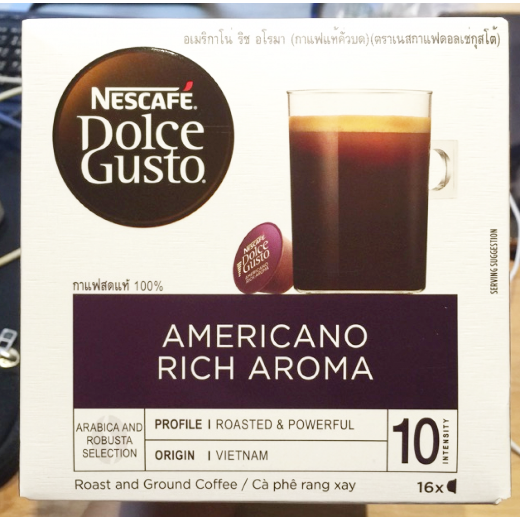 Nescafe Dolce Gusto Roast and Ground Coffee Americano Rich Aroma 128g.