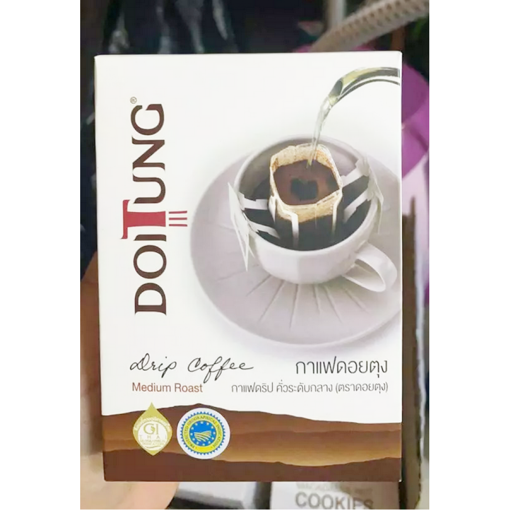 Doi Tung Drip Coffee Medium Roast 10g. Pack 6sachets