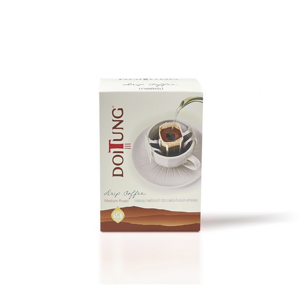 Doi Tung Drip Coffee Medium Roast 10g. Pack 6sachets