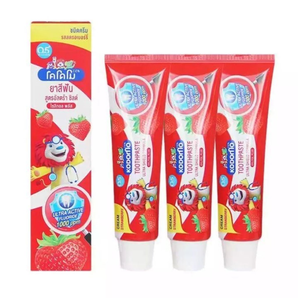 Kodomo Ultra Shield FormulaCream Strawberry Kid Toothpaste 65g.