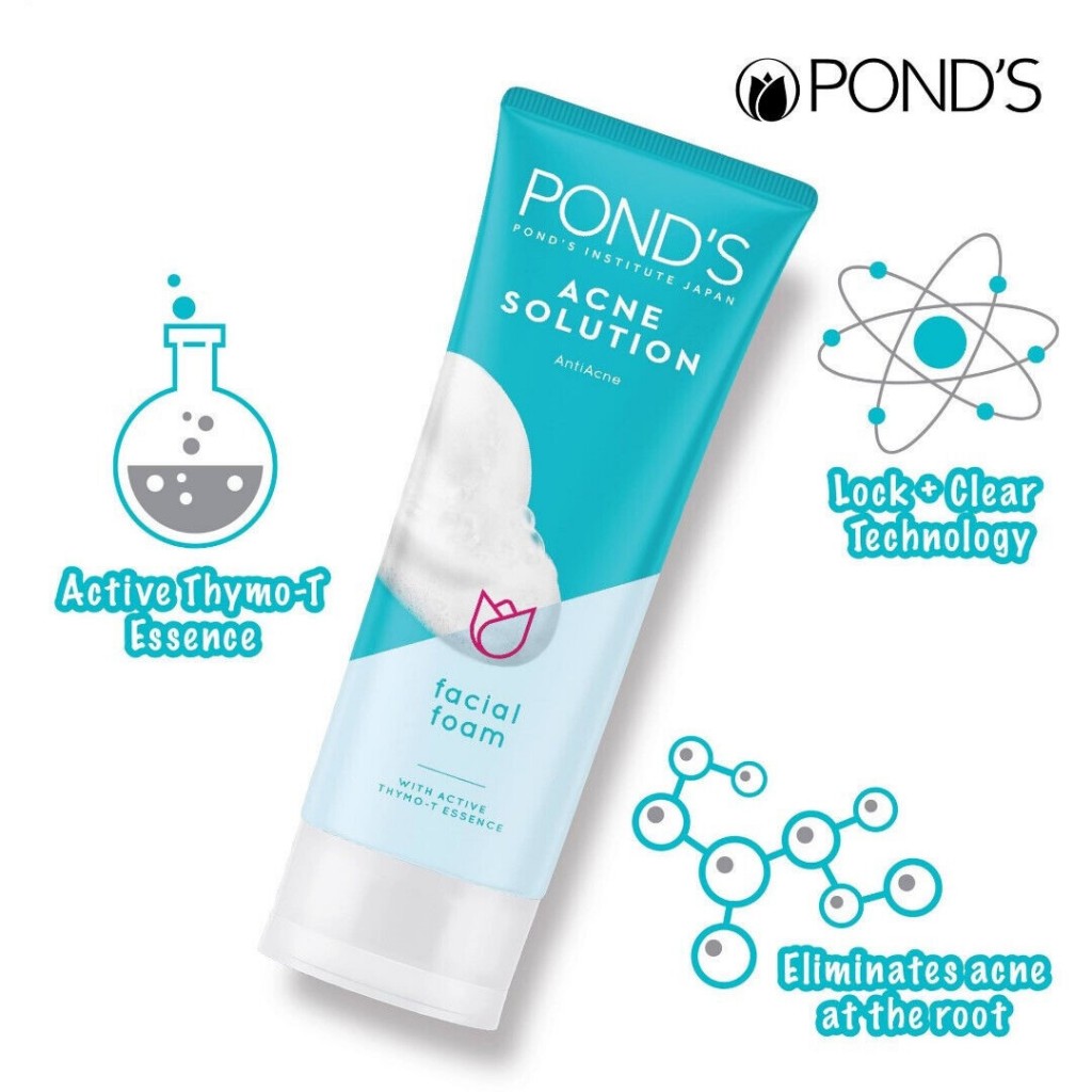 Ponds Acne Clear Anti Acne Facial Foam 100g.