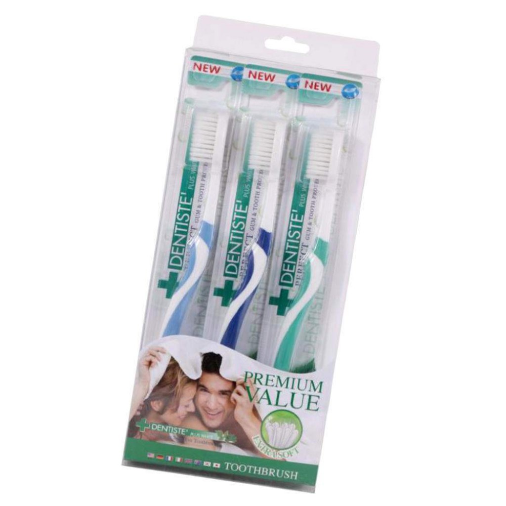 Dentiste Plus White Extra Soft Toothbrush Pack3