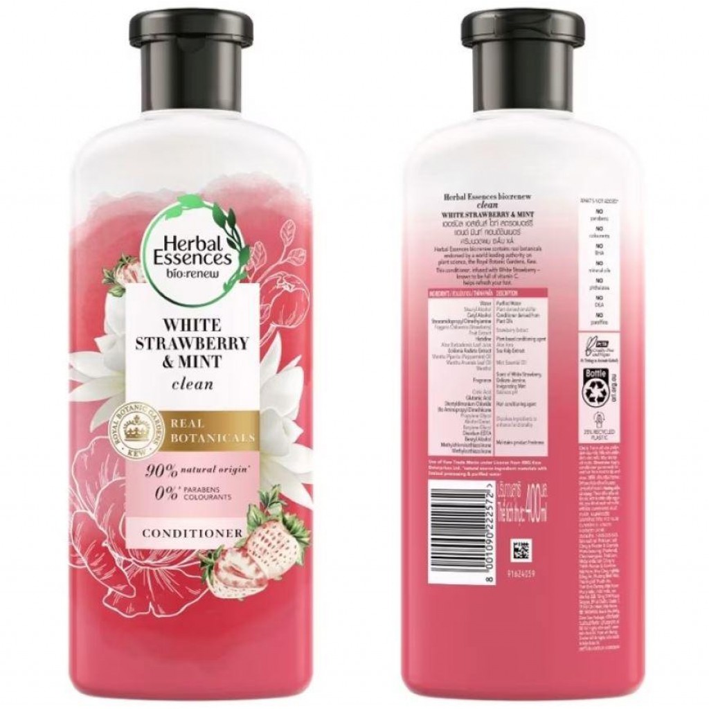 Herbal Essences White Strawberry and Mint Hair Conditioner 400ml.