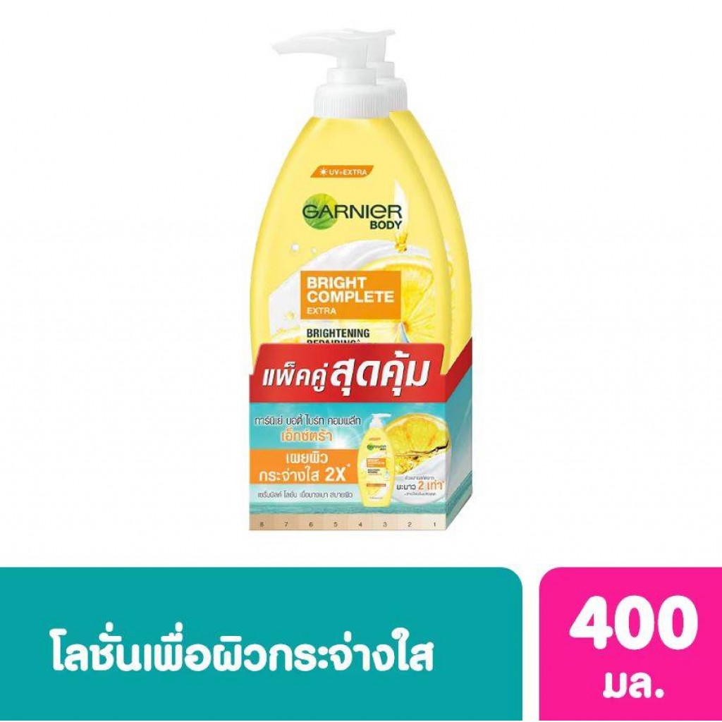 Garnier Bright Complete Extra Lotion 400ml.Pack2