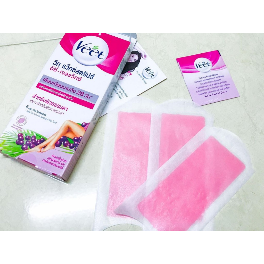 Veet Wax Strips Shea Butter and Berry for Normal Skin 3pairs