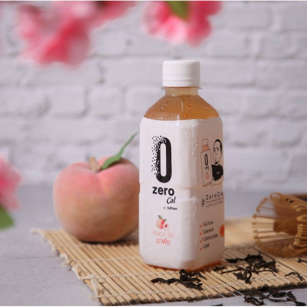 ZeroCal by DJ Poom Peach Tea 350ml.