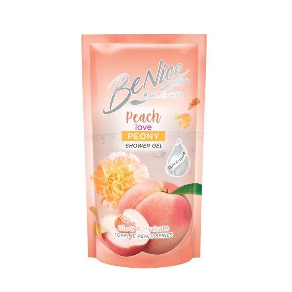 Benice Shower Gel Peach Love Peony 450ml.Refill