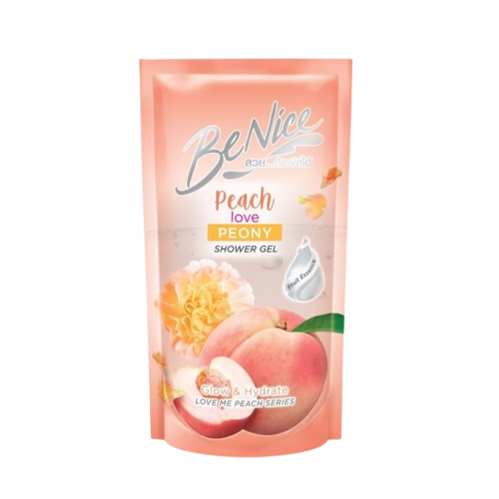 Benice Shower Gel Peach Love Peony 450ml.Refill