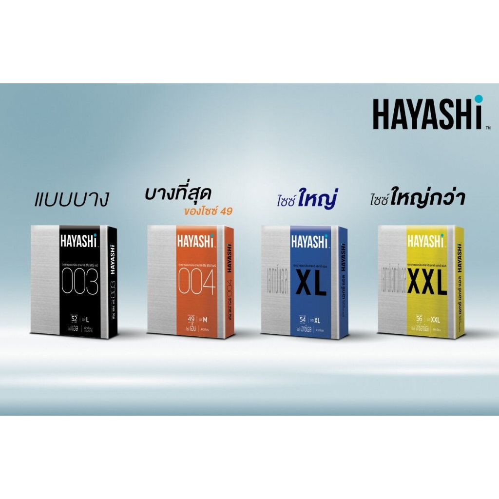 Hayashi condoms, model XL, size 54 mm., 2 pieces