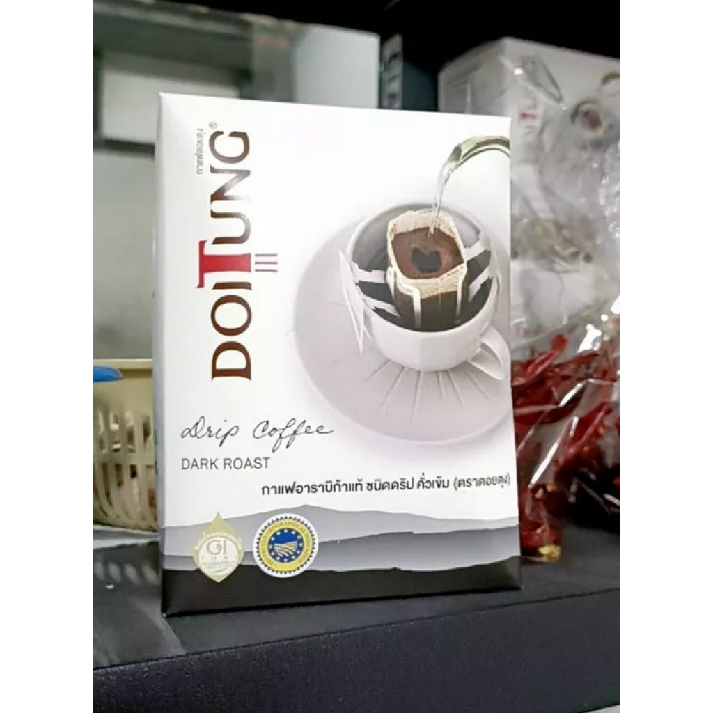 Doi Tung Drip Coffee Dark Roast 10g. Pack 6sachets