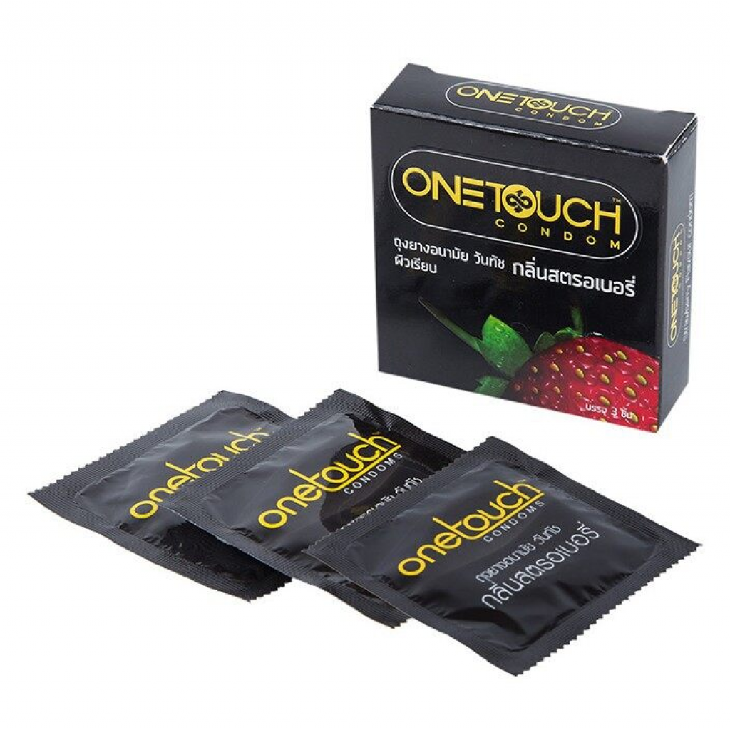 One Touch condom, strawberry 3 pieces size 52 mm