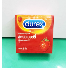 Durex Strawberry Condom 3 Pieces