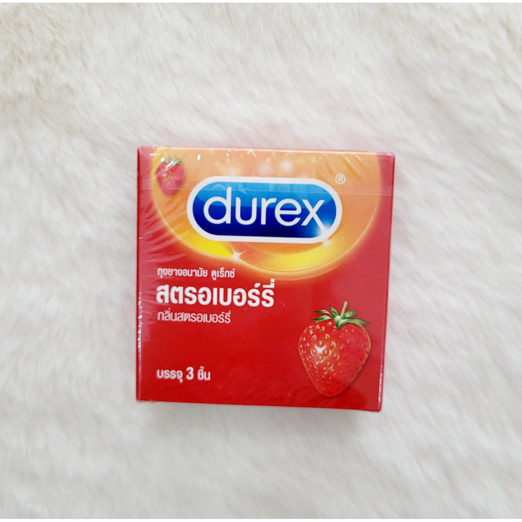 Durex Strawberry Condom 3 Pieces