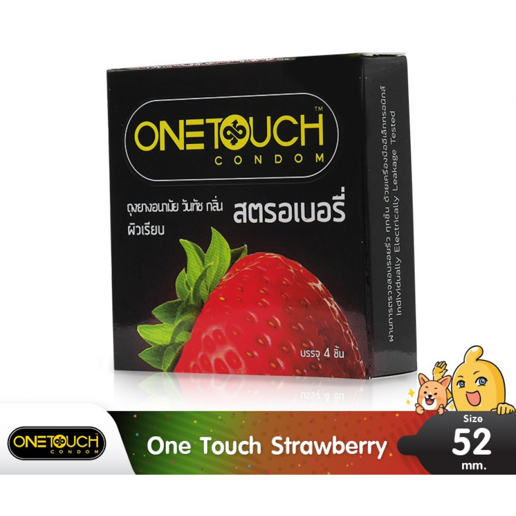 One Touch Strawberry Condom 3 pieces