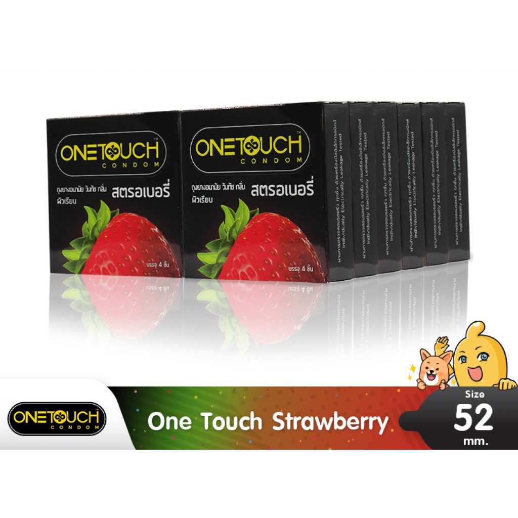 One Touch Strawberry Condom 3 pieces