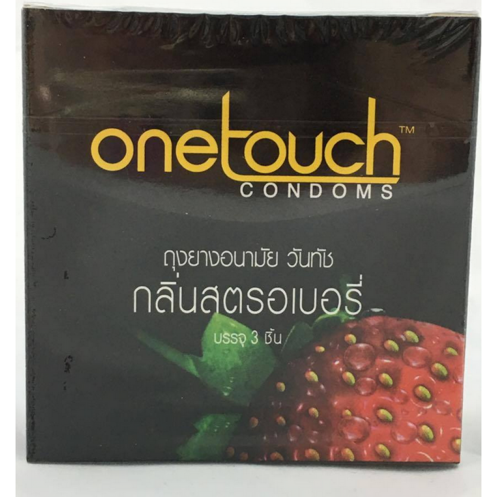 One Touch Strawberry Condom 3 pieces