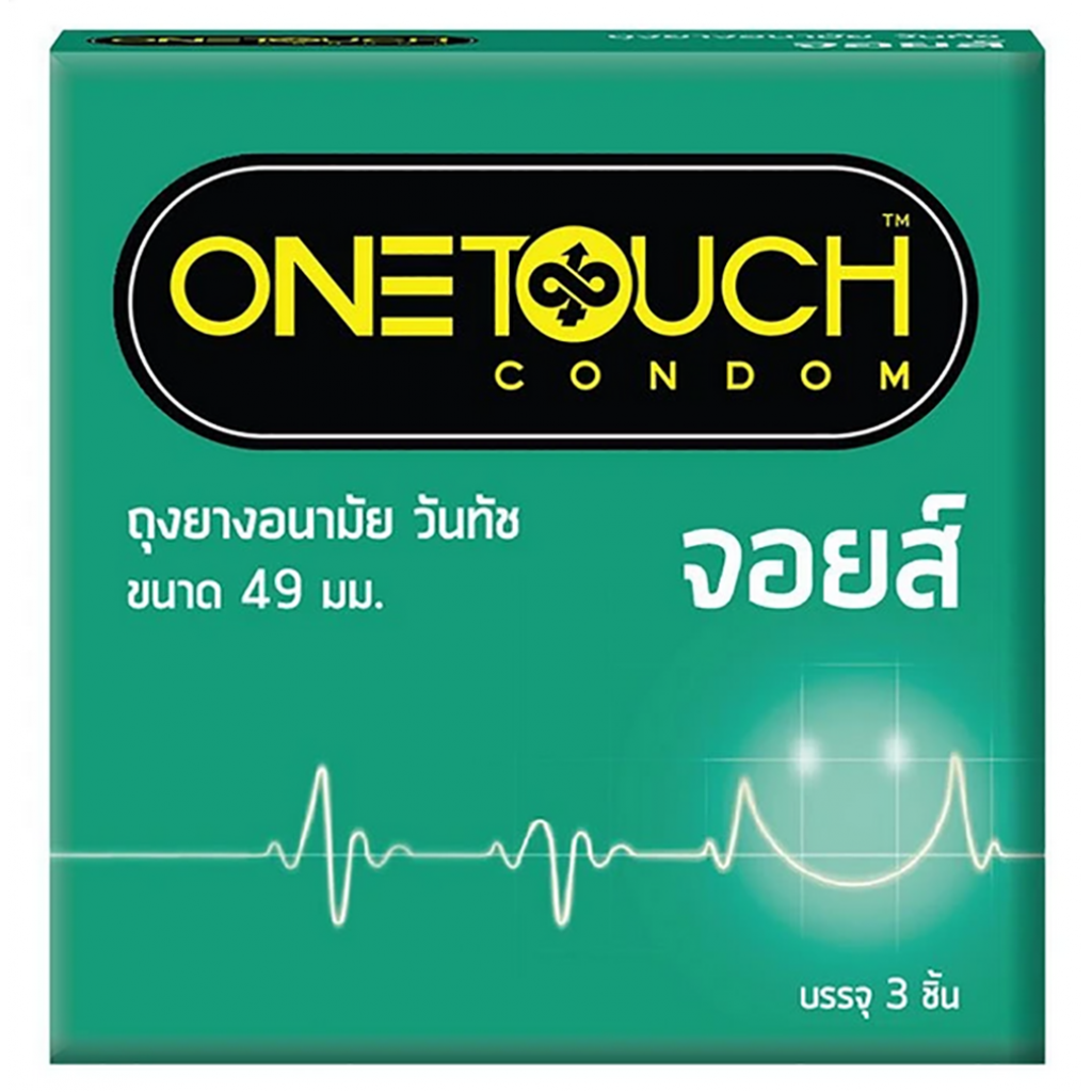 One Touch smooth surface condoms, Joys model, size 49 mm.