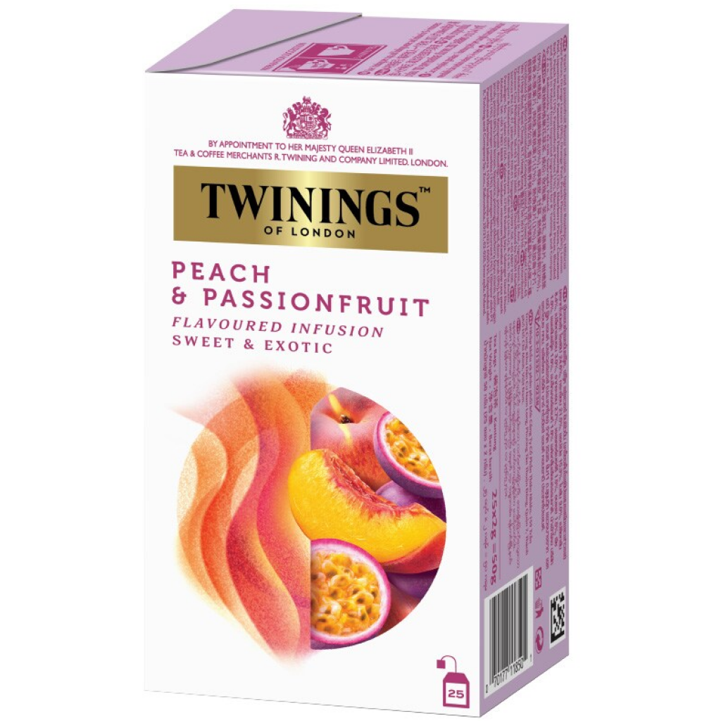 Twinings Tea Peach and Passion Fruit 2g. Pack 25