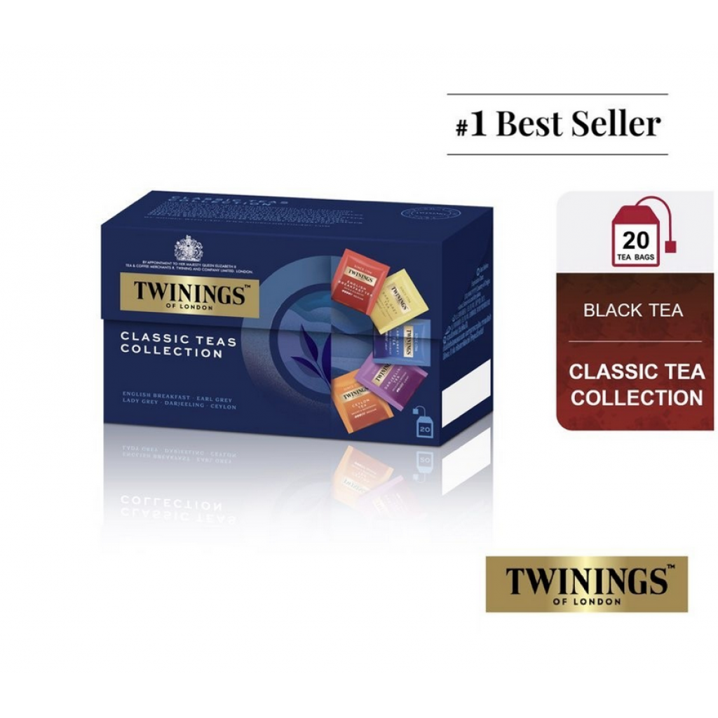 ﻿Twinings Classic Teas Collection 40g. Pack 20