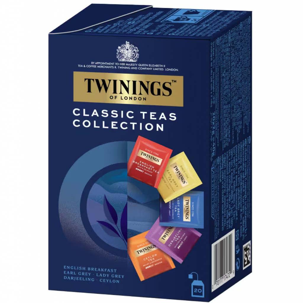 ﻿Twinings Classic Teas Collection 40g. Pack 20