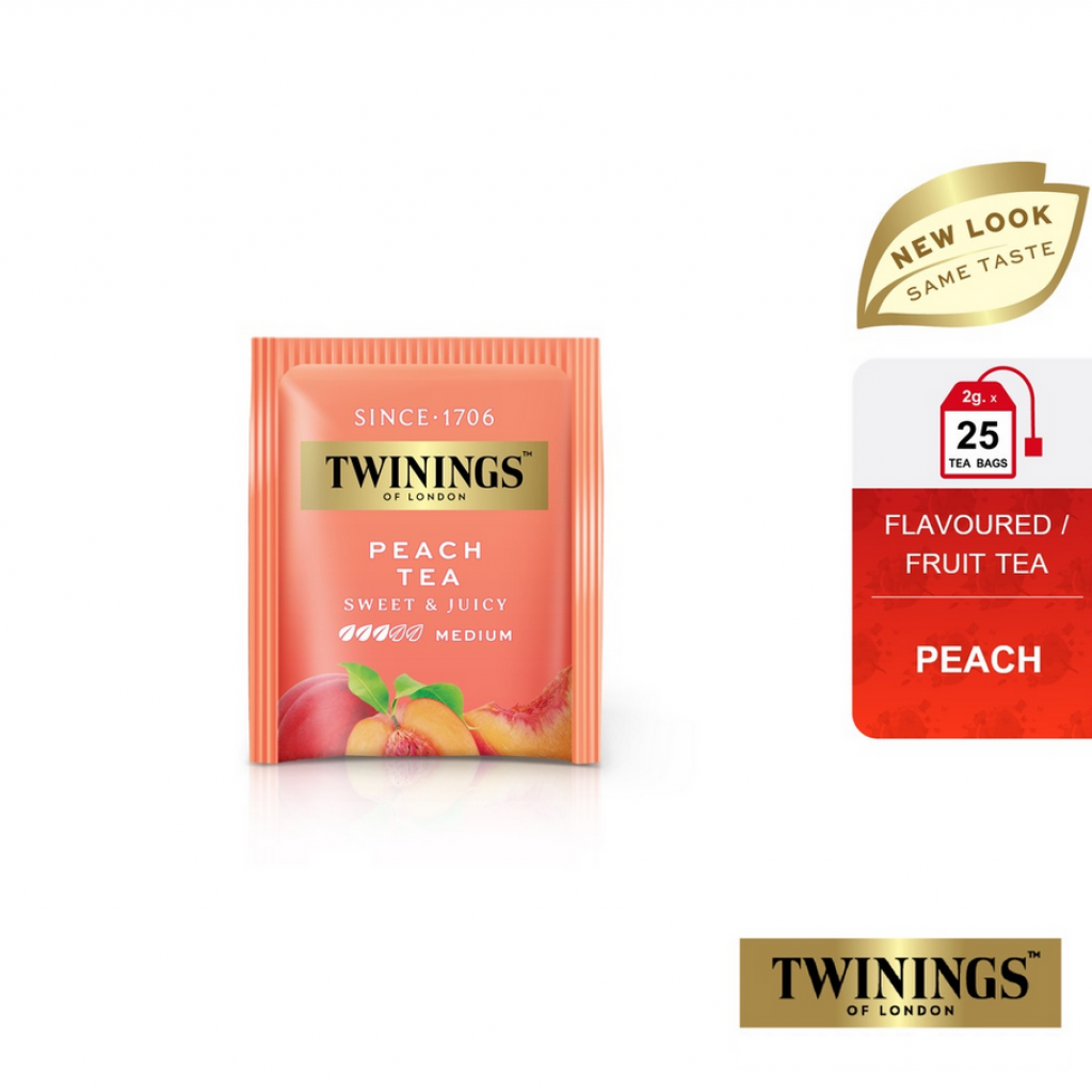 ﻿Twinings Tea Peach 2g. Pack 25