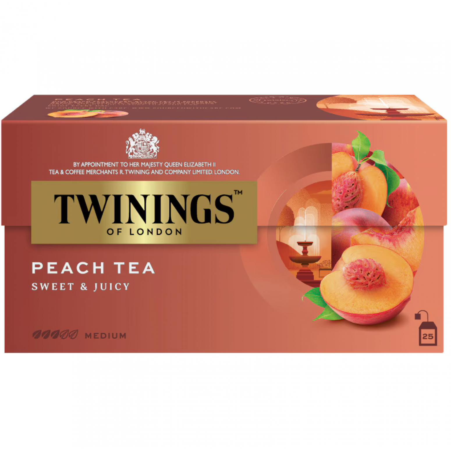 ﻿Twinings Tea Peach 2g. Pack 25