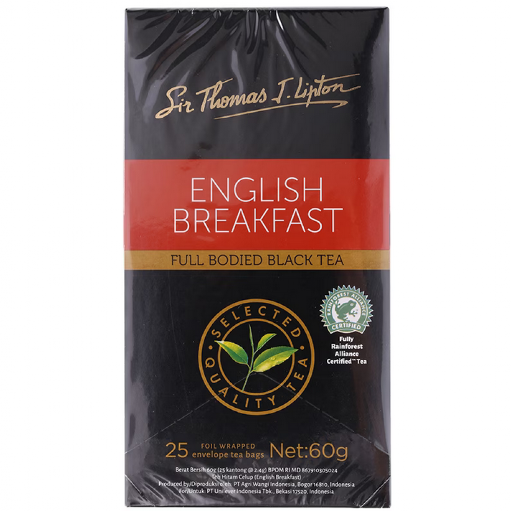 Sir Thomas J Lipton English Breakfast Black Tea 60g.